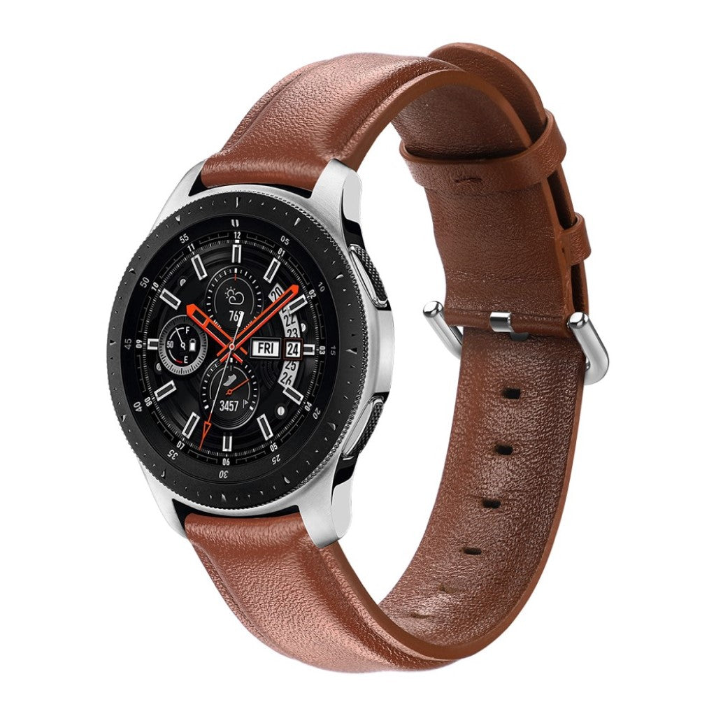 Rigtigt elegant Samsung Galaxy Watch (42mm) Ægte læder Rem - Brun#serie_7