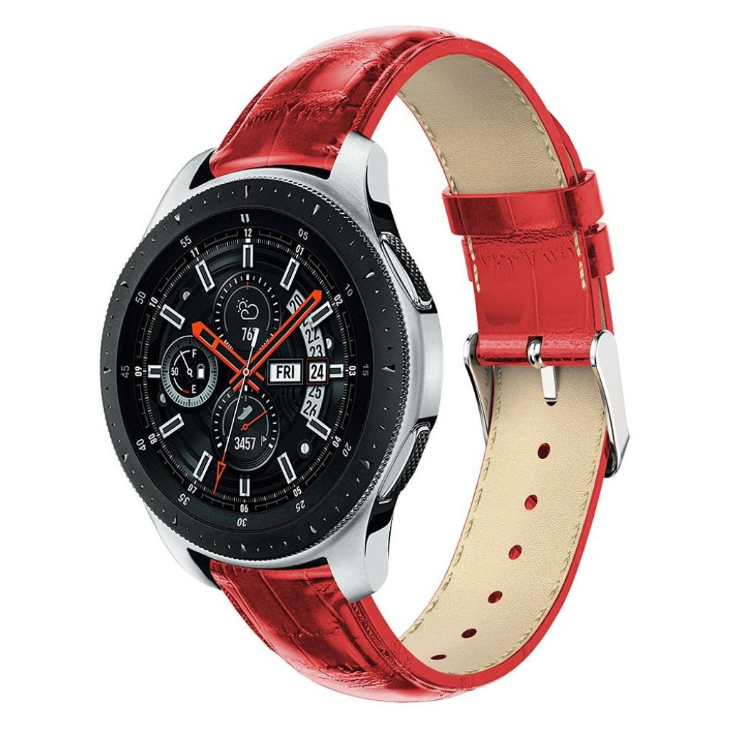 Vildt cool Samsung Galaxy Watch (46mm) Ægte læder Rem - Rød#serie_3