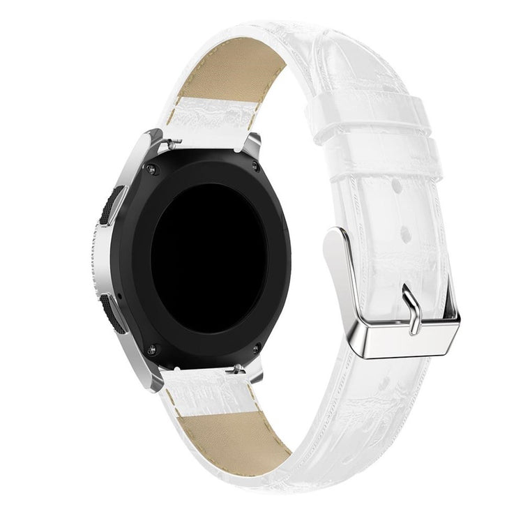 Vildt cool Samsung Galaxy Watch (46mm) Ægte læder Rem - Hvid#serie_4