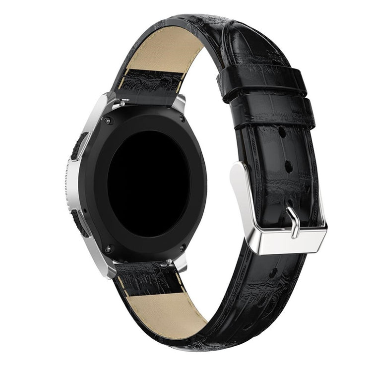 Vildt cool Samsung Galaxy Watch (46mm) Ægte læder Rem - Sort#serie_5