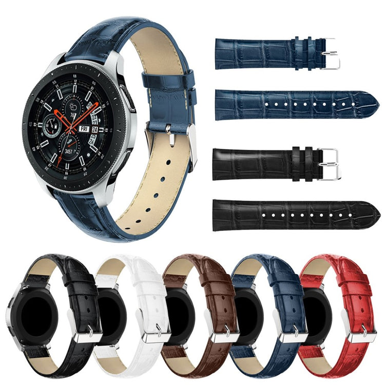 Vildt cool Samsung Galaxy Watch (46mm) Ægte læder Rem - Sort#serie_5