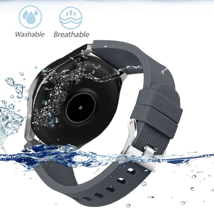 Helt vildt nydelig Samsung Galaxy Watch (46mm) Silikone Rem - Sølv#serie_5