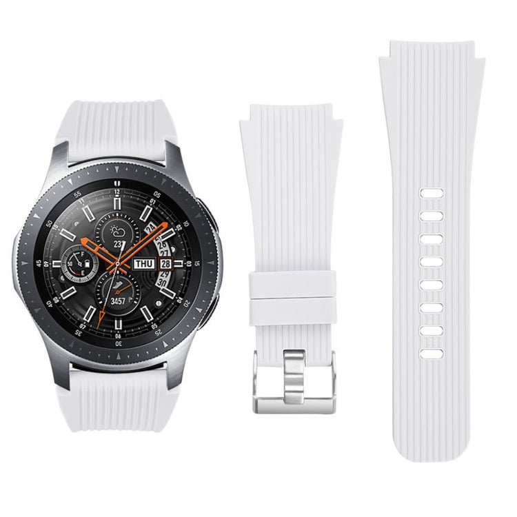 Helt vildt nydelig Samsung Galaxy Watch (46mm) Silikone Rem - Hvid#serie_7