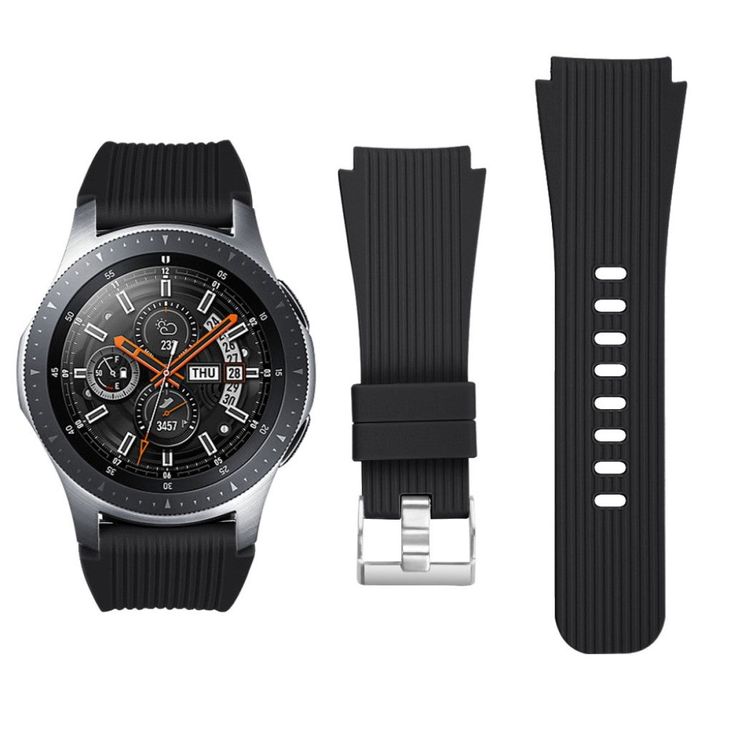 Helt vildt nydelig Samsung Galaxy Watch (46mm) Silikone Rem - Sort#serie_8
