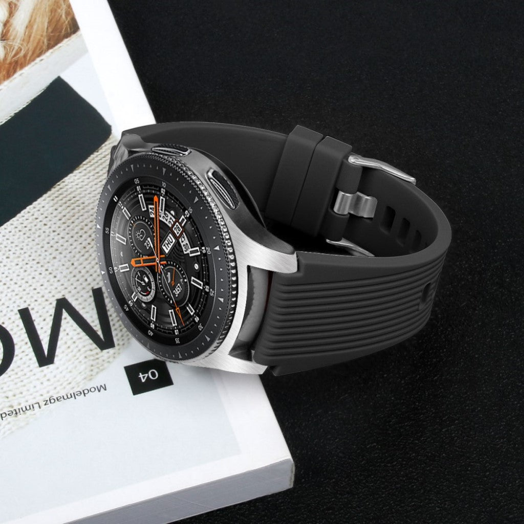 Helt vildt nydelig Samsung Galaxy Watch (46mm) Silikone Rem - Sort#serie_8