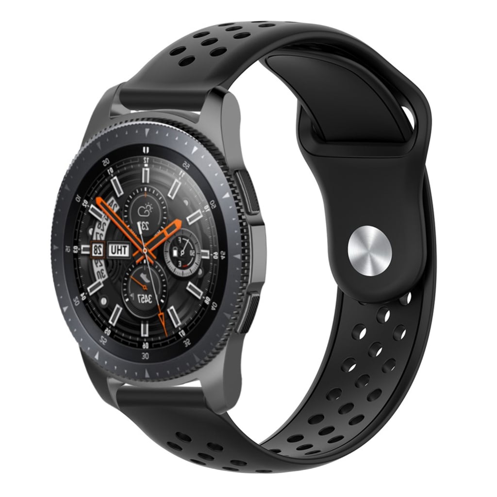 Vildt holdbart Samsung Galaxy Watch (46mm) Silikone Rem - Sort#serie_1