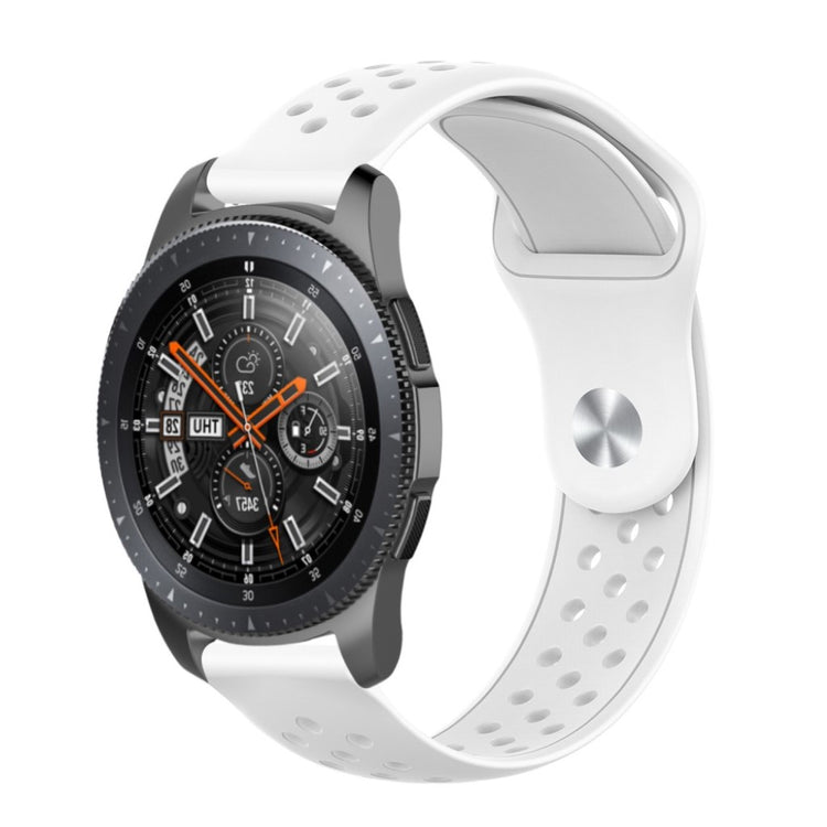 Vildt holdbart Samsung Galaxy Watch (46mm) Silikone Rem - Hvid#serie_2