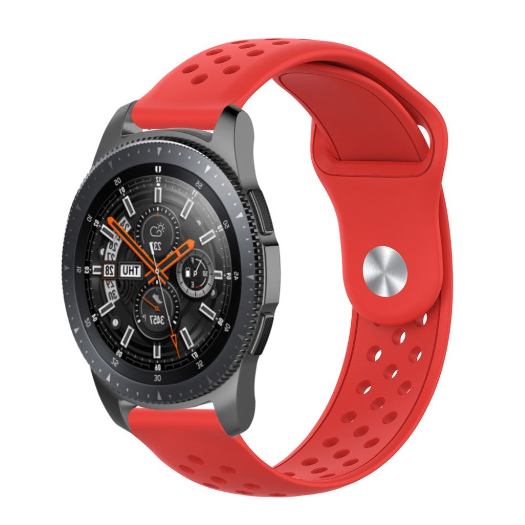 Vildt holdbart Samsung Galaxy Watch (46mm) Silikone Rem - Rød#serie_4