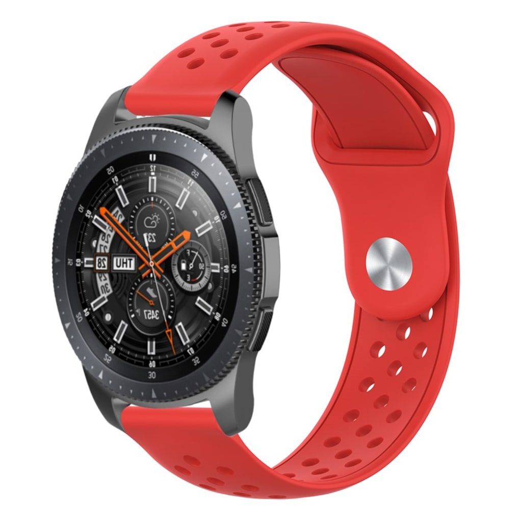 Vildt holdbart Samsung Galaxy Watch (46mm) Silikone Rem - Rød#serie_4