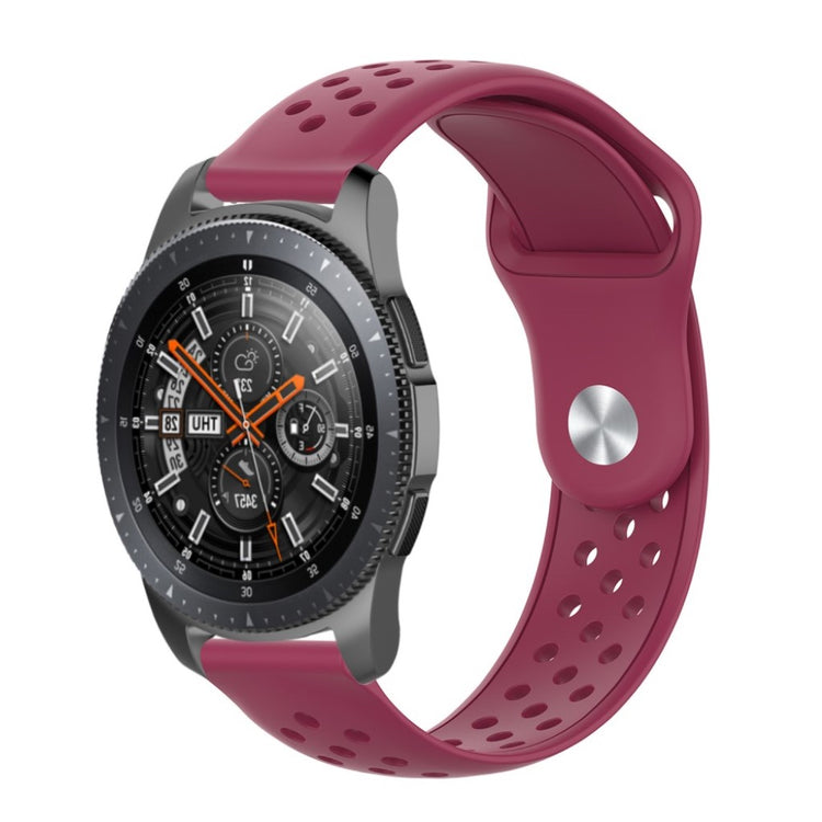 Vildt holdbart Samsung Galaxy Watch (46mm) Silikone Rem - Rød#serie_5