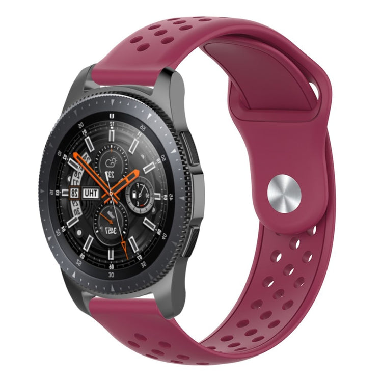 Vildt holdbart Samsung Galaxy Watch (46mm) Silikone Rem - Rød#serie_5