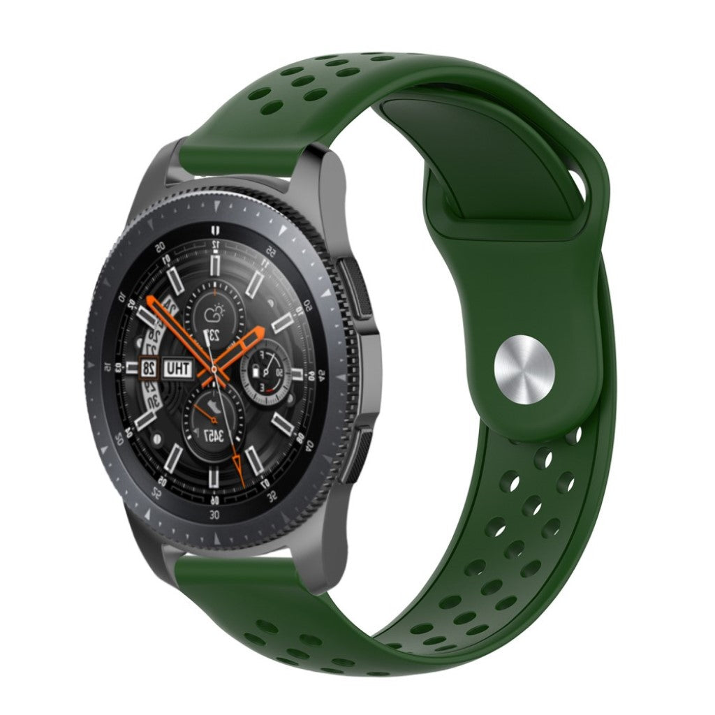 Vildt holdbart Samsung Galaxy Watch (46mm) Silikone Rem - Grøn#serie_7
