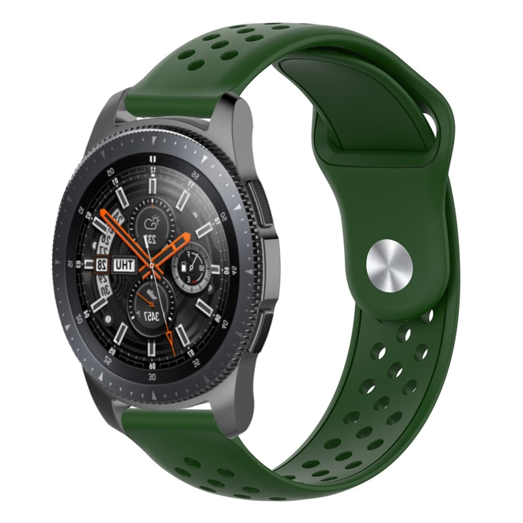 Vildt holdbart Samsung Galaxy Watch (46mm) Silikone Rem - Grøn#serie_7