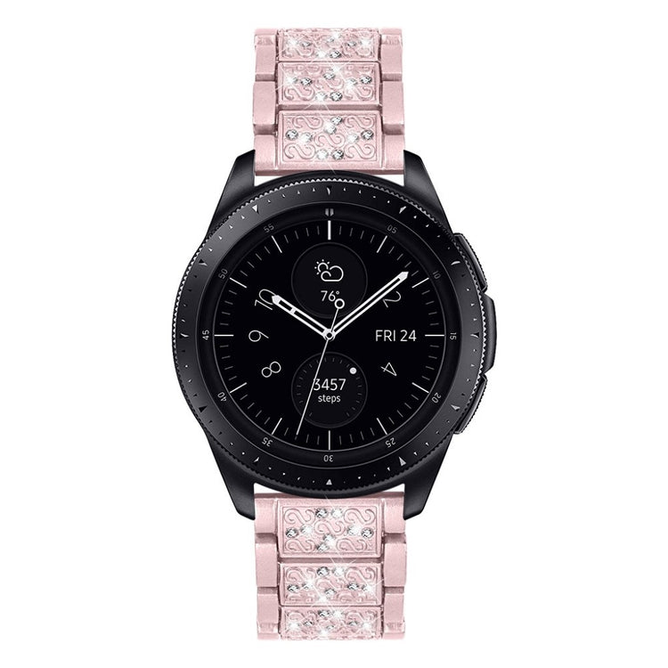 Meget fed Samsung Galaxy Watch (46mm) Metal og Rhinsten Rem - Pink#serie_2