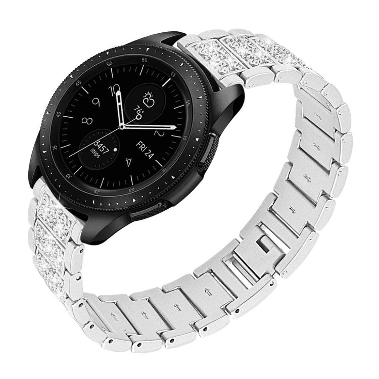 Meget fed Samsung Galaxy Watch (46mm) Metal og Rhinsten Rem - Sølv#serie_4