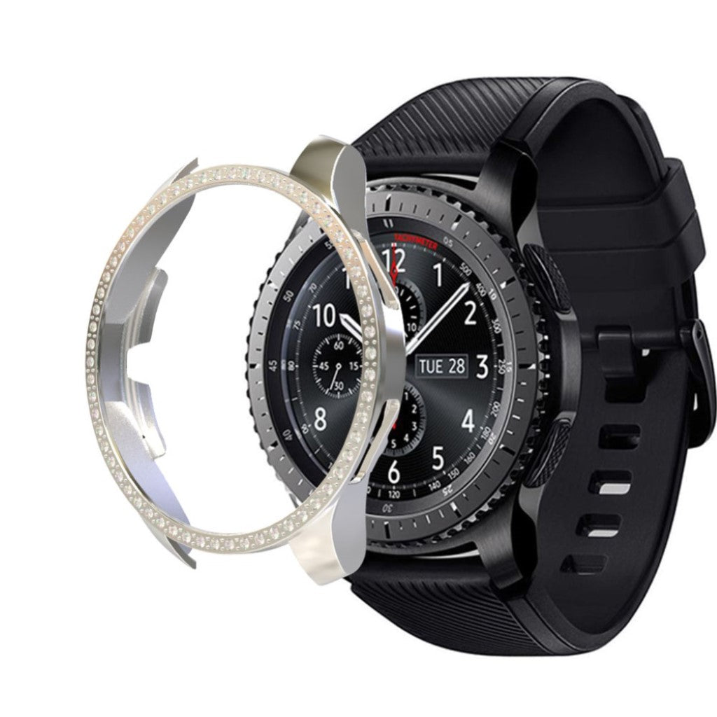 Meget Godt Samsung Galaxy Watch (46mm) Plastik og Rhinsten Cover - Sølv#serie_2