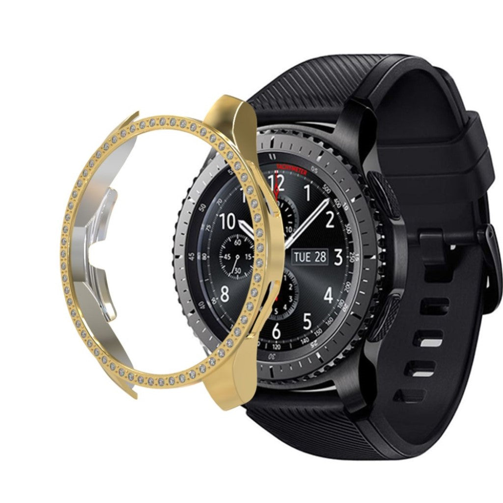Meget Godt Samsung Galaxy Watch (46mm) Plastik og Rhinsten Cover - Guld#serie_6