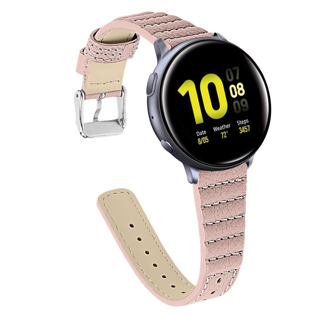 Meget nydelig Samsung Galaxy Watch (46mm) Ægte læder Rem - Pink#serie_4