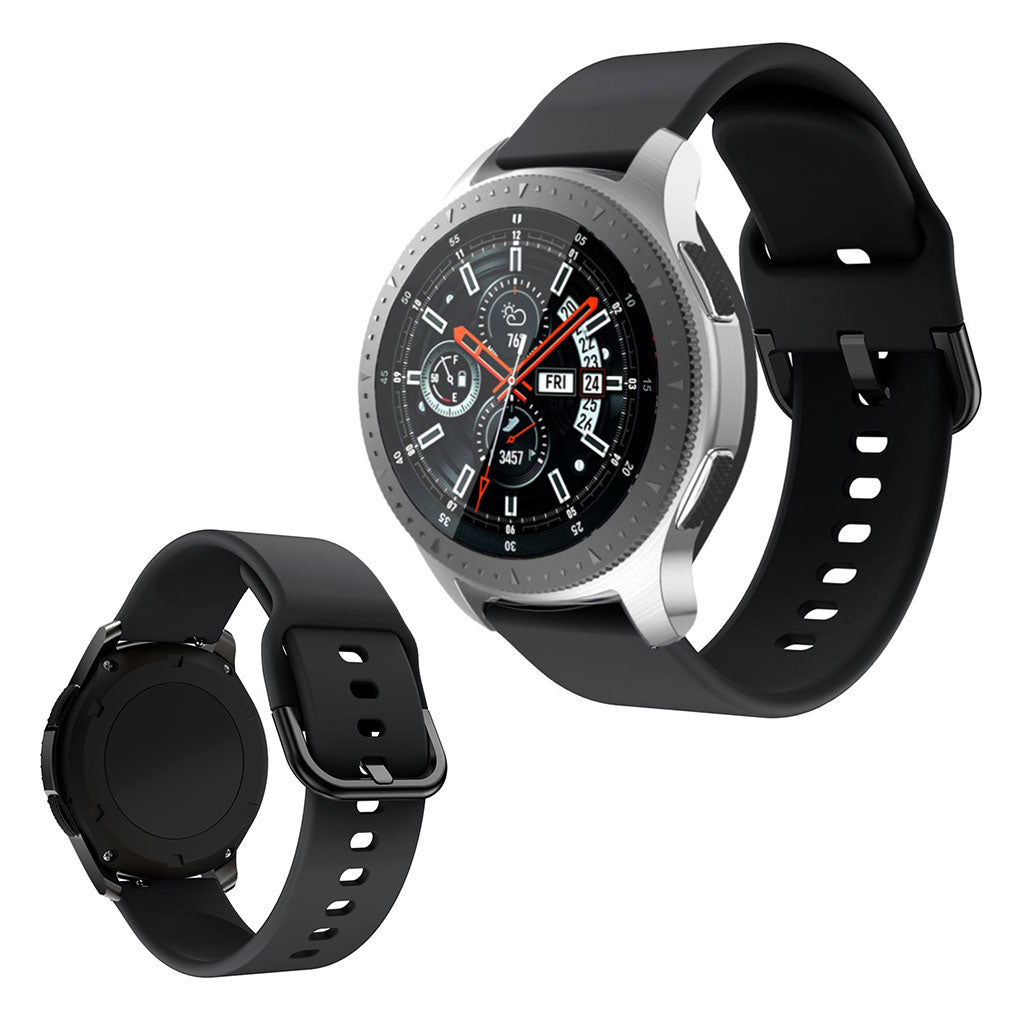 Meget kønt Samsung Galaxy Watch (46mm) Silikone Rem - Sort#serie_1