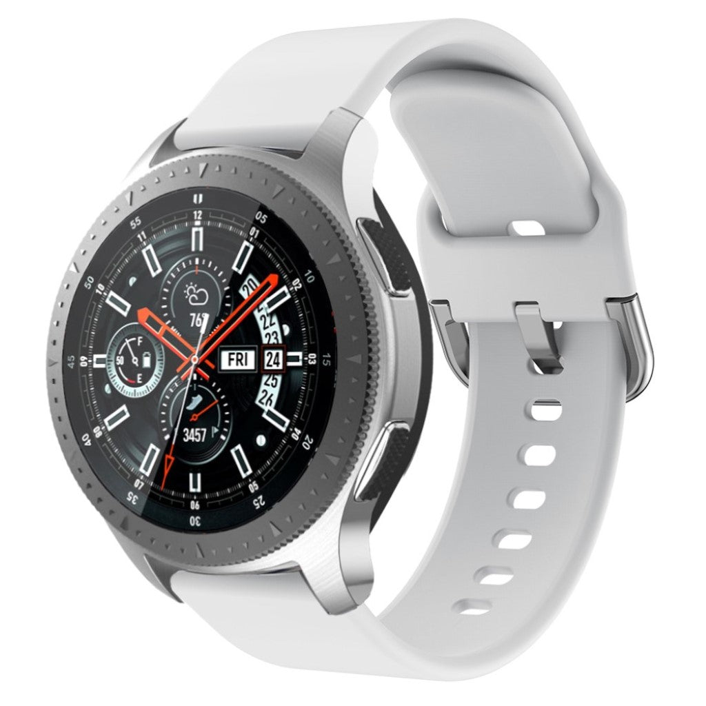 Meget kønt Samsung Galaxy Watch (46mm) Silikone Rem - Hvid#serie_2