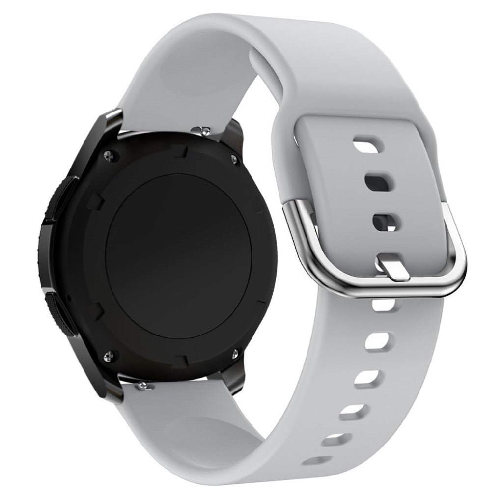 Meget kønt Samsung Galaxy Watch (46mm) Silikone Rem - Sølv#serie_3