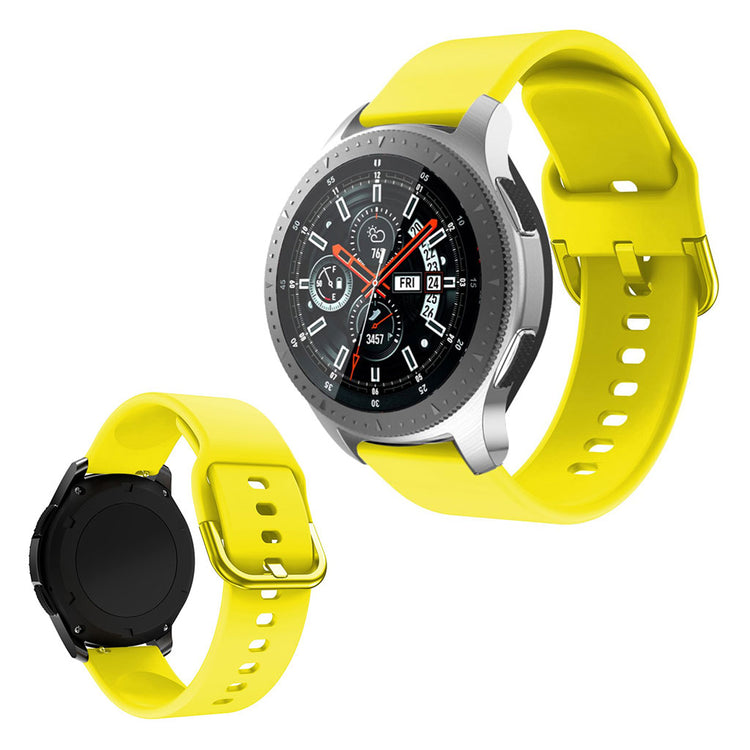 Meget kønt Samsung Galaxy Watch (46mm) Silikone Rem - Gul#serie_6