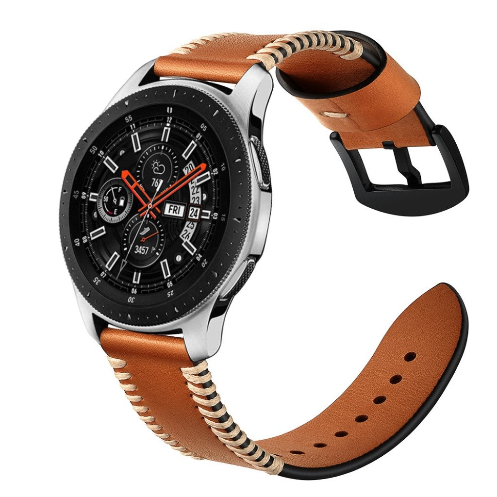 Meget fantastisk Samsung Galaxy Watch (46mm) Ægte læder Rem - Brun#serie_2