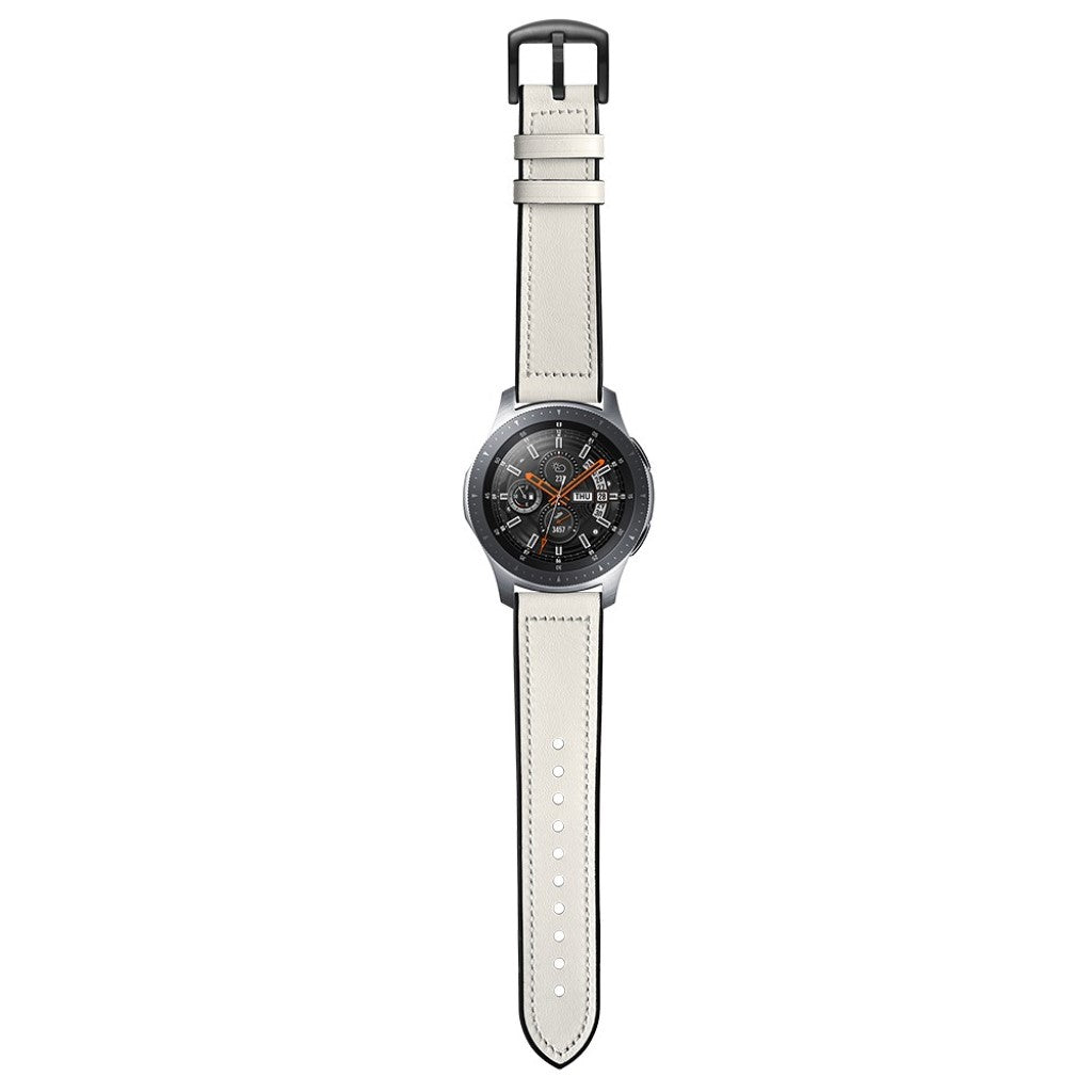 Fantastisk Samsung Galaxy Watch (46mm) Ægte læder Rem - Hvid#serie_1