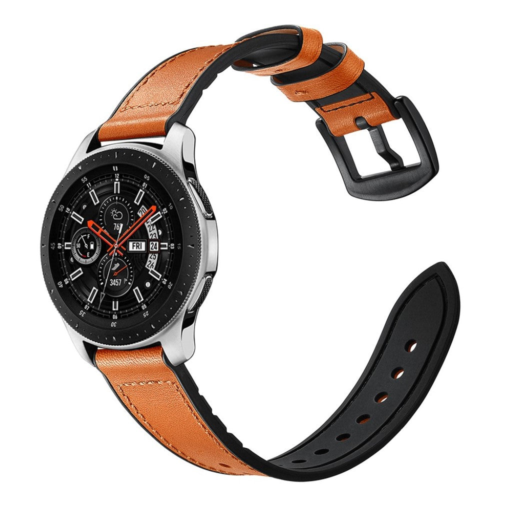 Fantastisk Samsung Galaxy Watch (46mm) Ægte læder Rem - Orange#serie_4