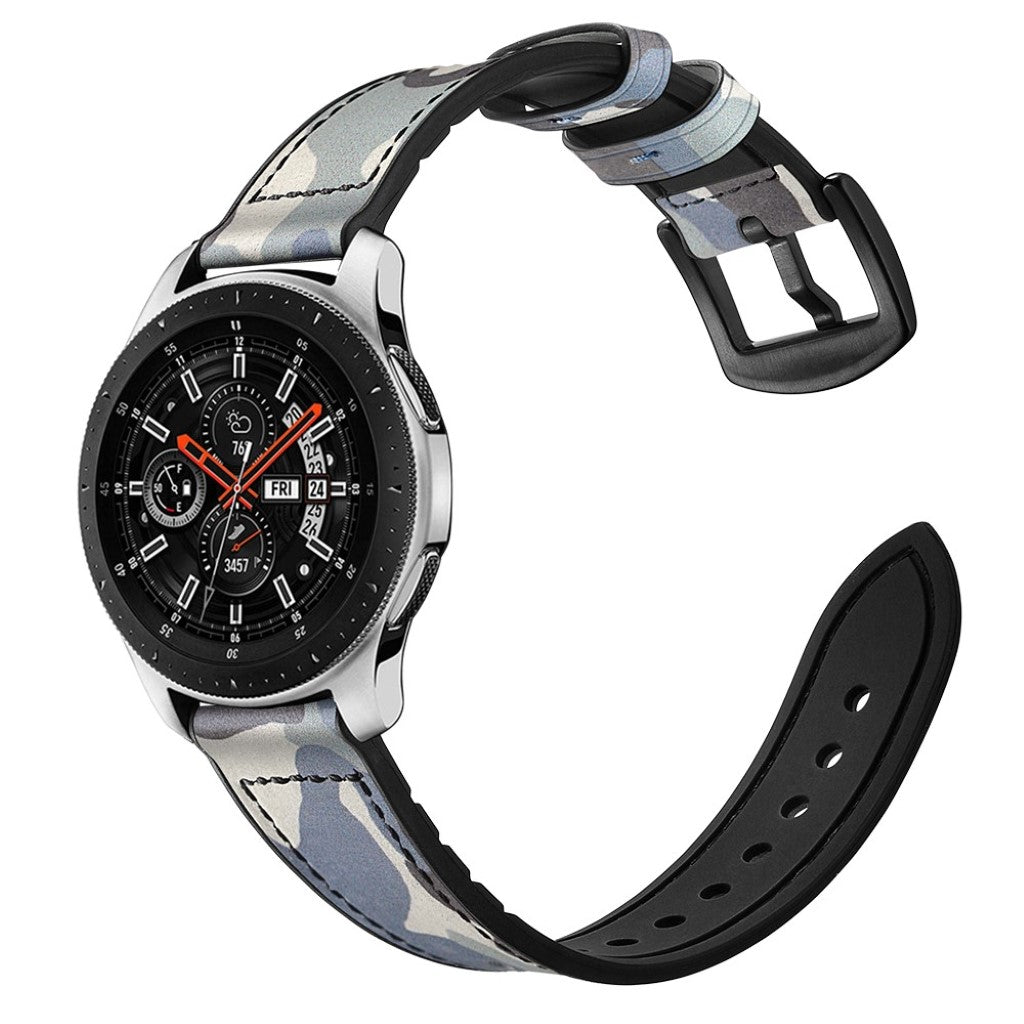 Fantastisk Samsung Galaxy Watch (46mm) Ægte læder Rem - Blå#serie_7