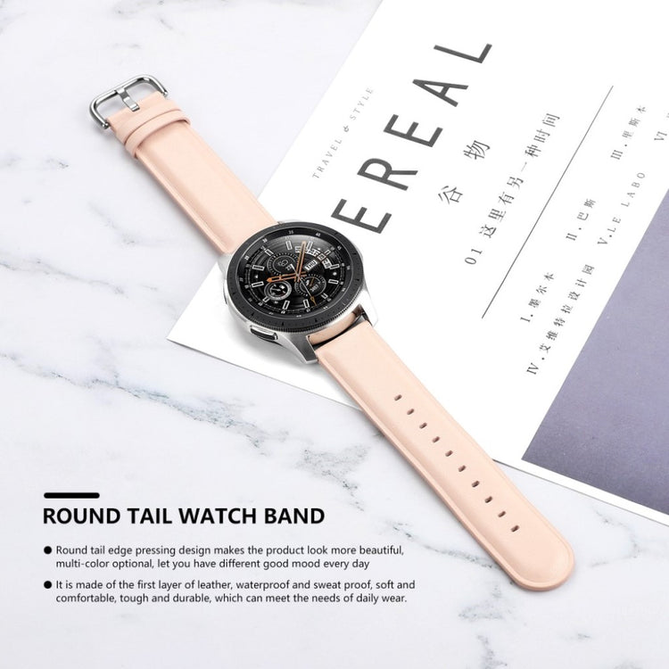 Meget fint Samsung Galaxy Watch (46mm) Ægte læder Rem - Pink#serie_4