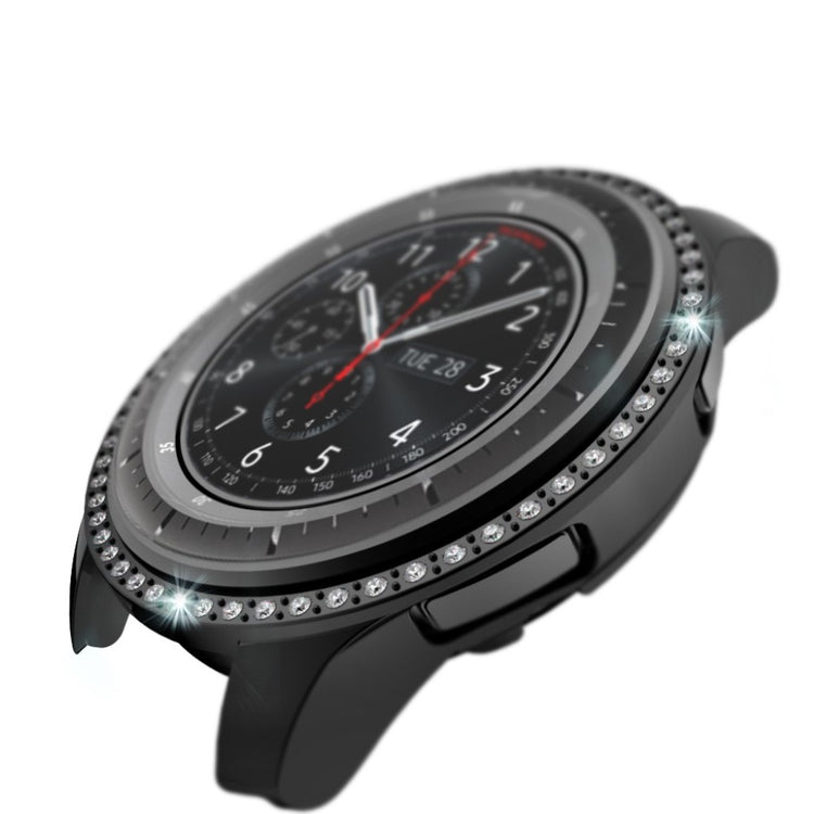 Samsung Galaxy Watch (46mm)  Rhinsten og Silikone Bumper  - Sort#serie_1