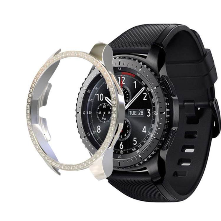 Samsung Galaxy Watch (46mm)  Rhinsten og Silikone Bumper  - Sølv#serie_2