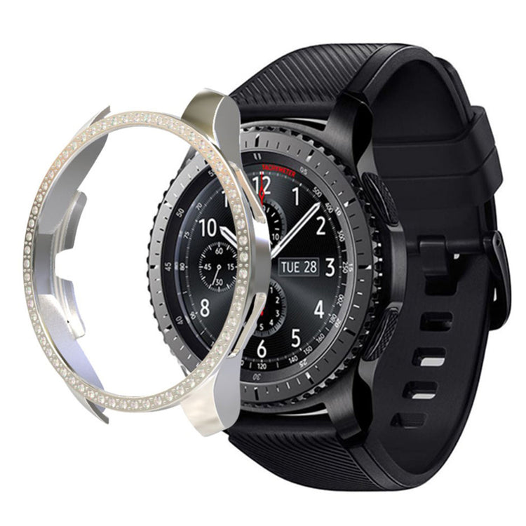 Samsung Galaxy Watch (46mm)  Rhinsten og Silikone Bumper  - Sølv#serie_2