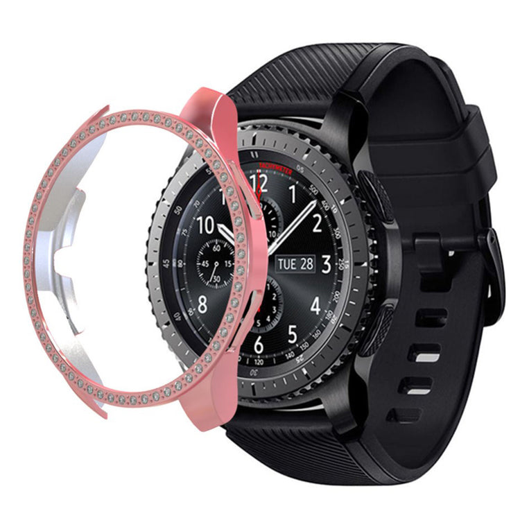 Samsung Galaxy Watch (46mm)  Rhinsten og Silikone Bumper  - Pink#serie_3