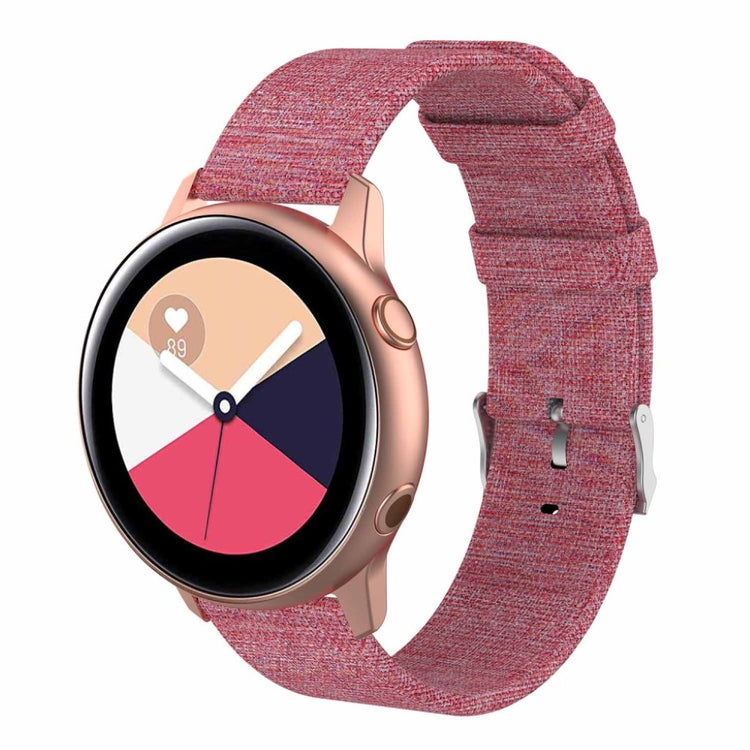 Super slidstærk Samsung Galaxy Watch Active Nylon Rem - Pink#serie_4