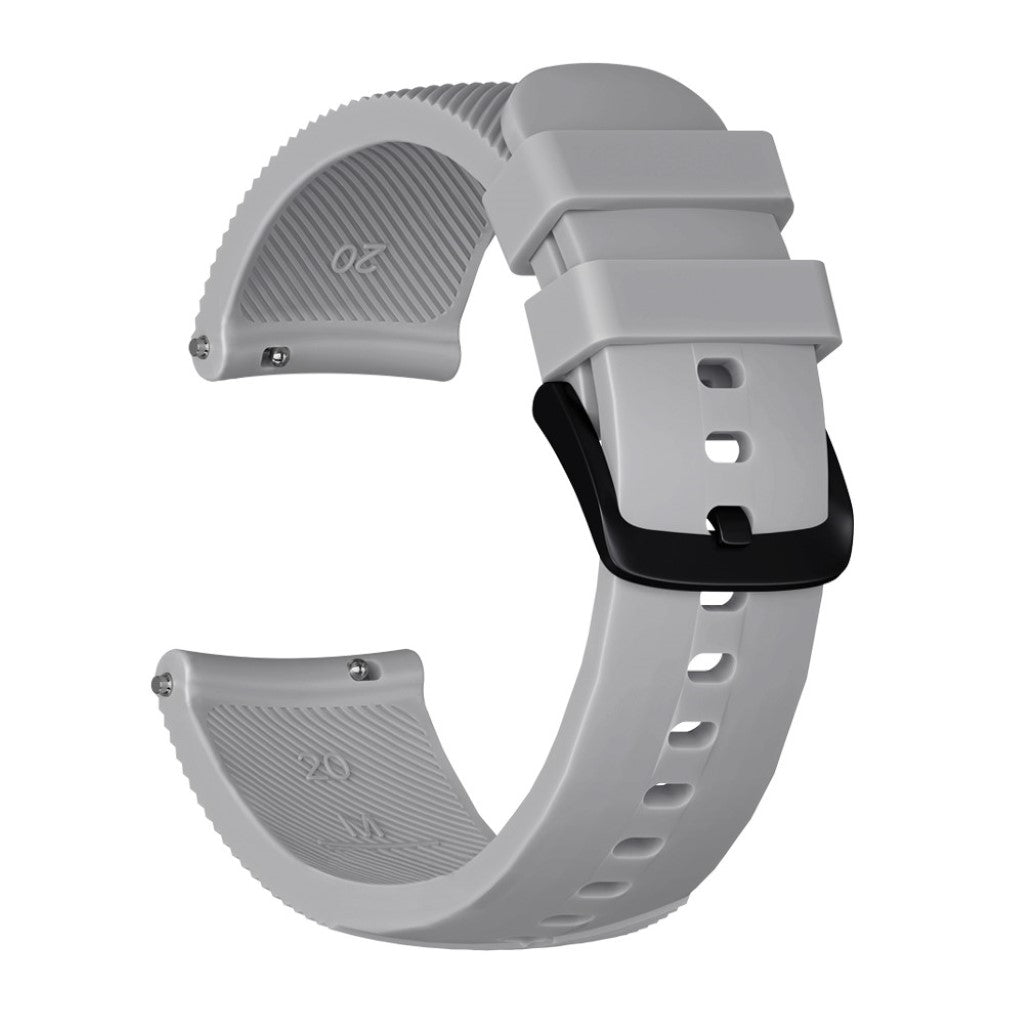 Mega holdbart Samsung Galaxy Watch Active Silikone Rem - Sølv#serie_3