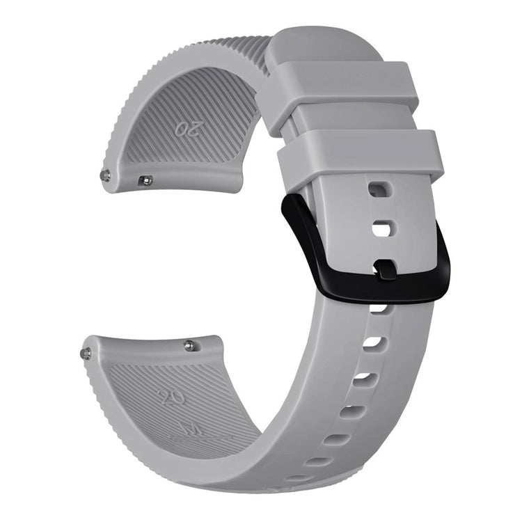 Mega holdbart Samsung Galaxy Watch Active Silikone Rem - Sølv#serie_3