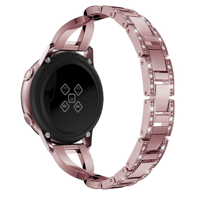 Stilren Samsung Galaxy Watch Active Metal og Rhinsten Rem - Pink#serie_4