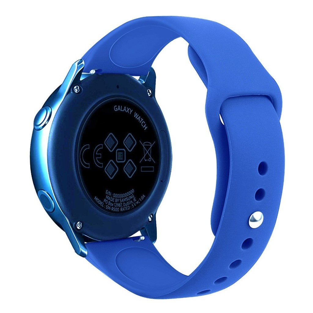 Rigtigt slidstærk Samsung Galaxy Watch Active Silikone Rem - Blå#serie_10
