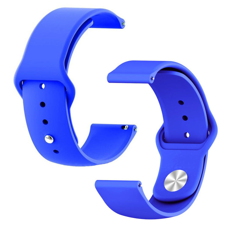 Rigtigt slidstærk Samsung Galaxy Watch Active Silikone Rem - Blå#serie_10