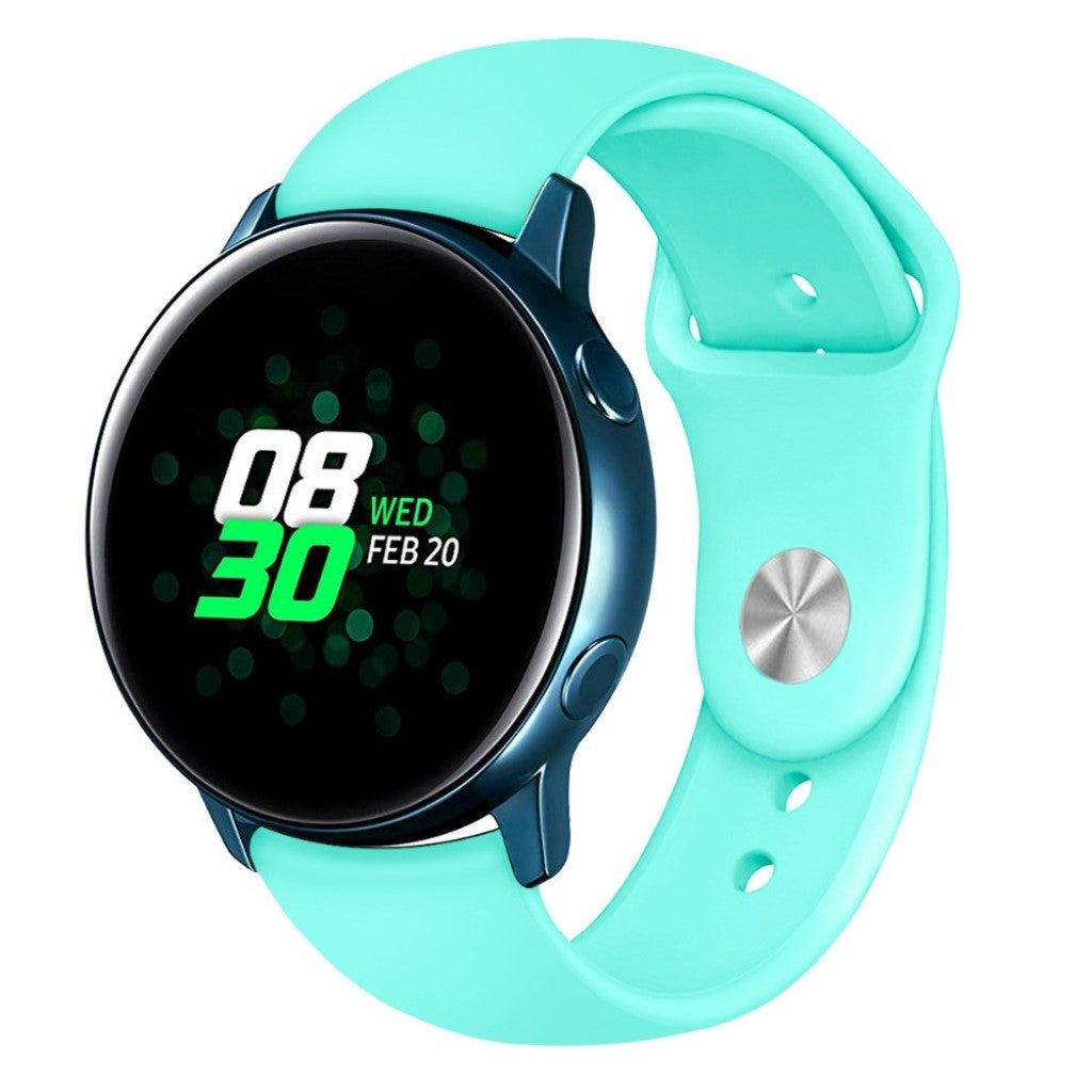 Rigtigt slidstærk Samsung Galaxy Watch Active Silikone Rem - Grøn#serie_7