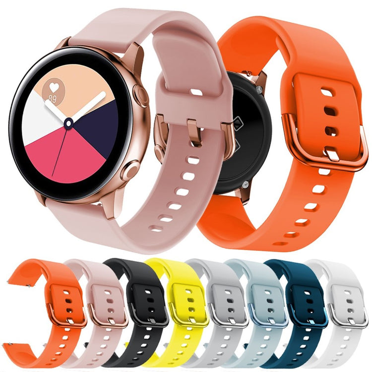 Vildt fed Samsung Galaxy Watch Active Silikone Rem - Sort#serie_1
