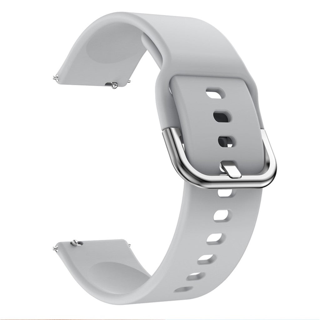 Vildt fed Samsung Galaxy Watch Active Silikone Rem - Sølv#serie_3