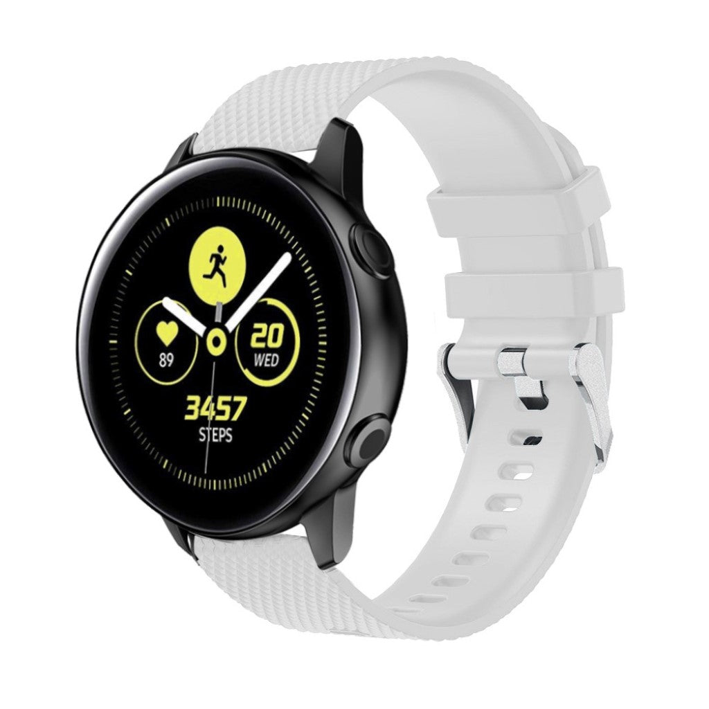 Yndigt Samsung Galaxy Watch Active Silikone Rem - Hvid#serie_1