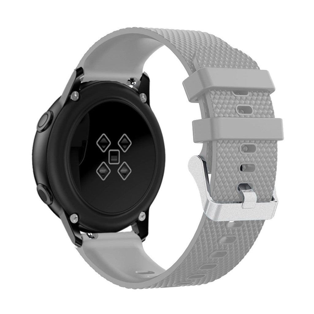 Yndigt Samsung Galaxy Watch Active Silikone Rem - Sølv#serie_5