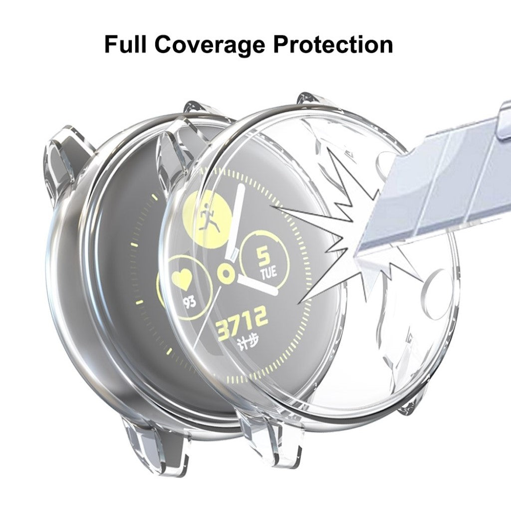 Meget Fint Samsung Galaxy Watch Active Silikone Cover - Gennemsigtig#serie_025