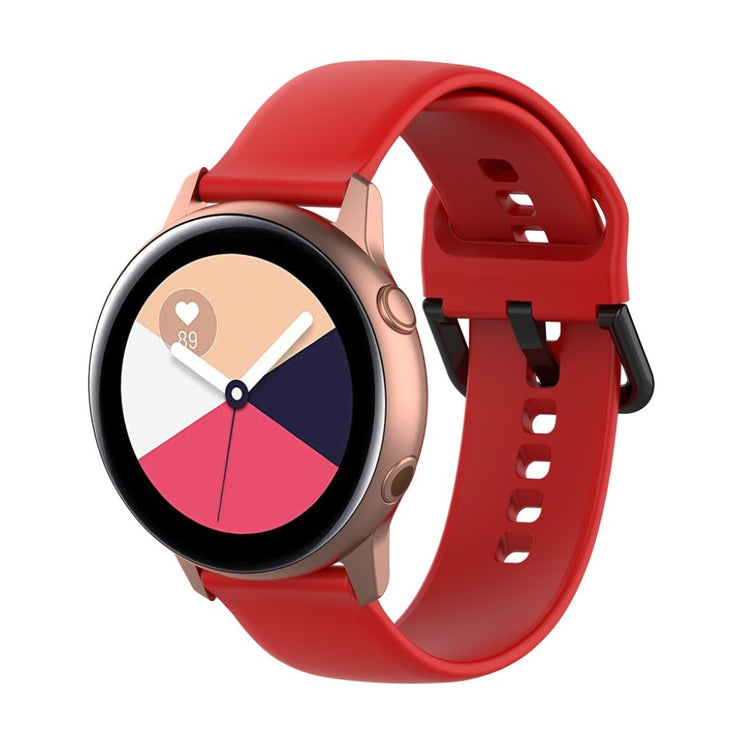 Rigtigt smuk Samsung Galaxy Watch Active Silikone Rem - Rød#serie_3