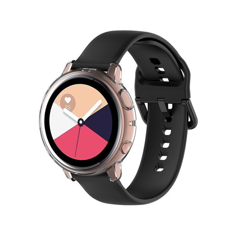 Samsung Galaxy Watch Active 2 - 40mm Holdbar Silikone Bumper  - Gennemsigtig#serie_3