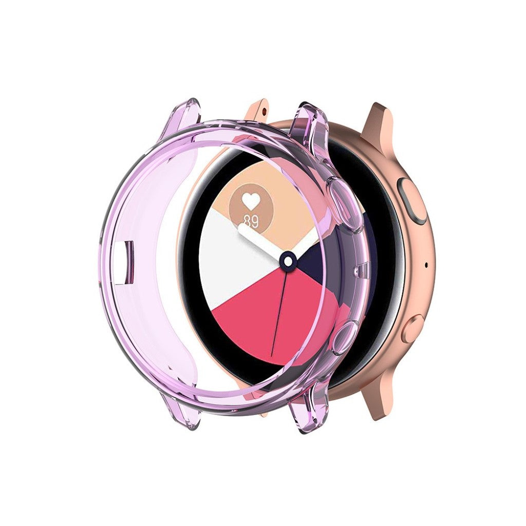 Samsung Galaxy Watch Active 2 - 40mm Holdbar Silikone Bumper  - Lilla#serie_4